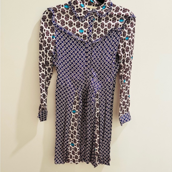 Maje Printed Satin Dress - Picture 3 of 6